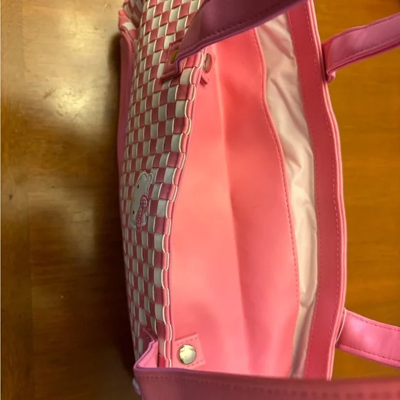 Hello Kitty 2007 Pink and white checkered shoulder purse bag - Picture 7 of 7